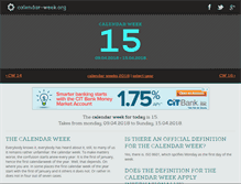 Tablet Screenshot of calendar-week.org