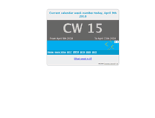 Tablet Screenshot of calendar-week.net